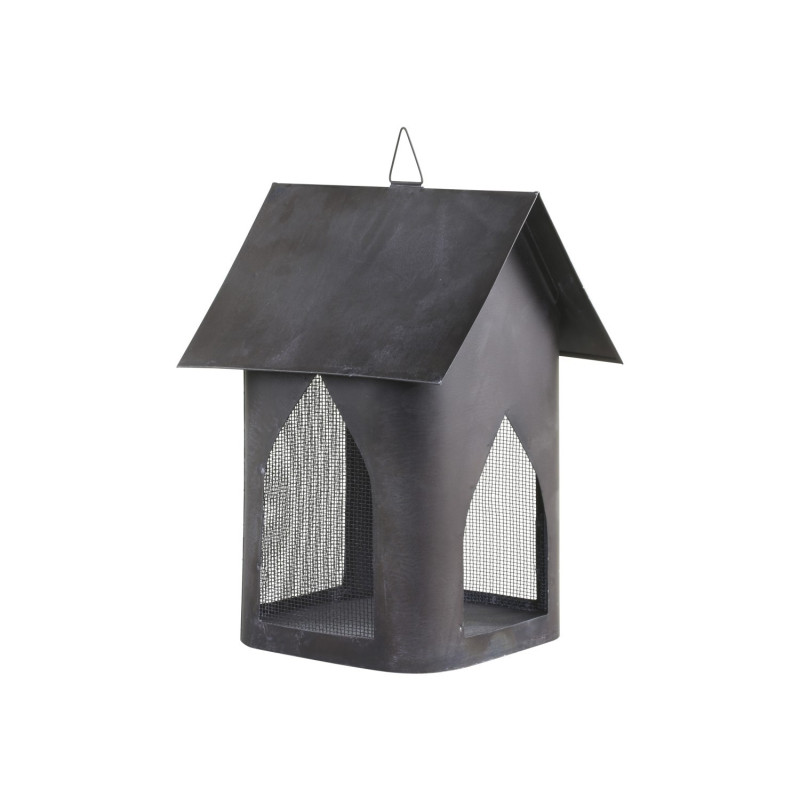 Granitový antik kovový závěsný domek na svíčku - 16*18*25 cm
