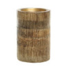 Dřevěný sloupovitý svícen na širokou svíčku Mango Wood L - Ø 10*15 cm