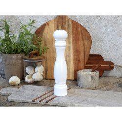 Krémový dřevěný mlýnek na sůl / pepř Grinder - Ø 5*26 cm