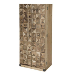 Dřevěná antik vinotéka Brisbois - 64*45*146 cm