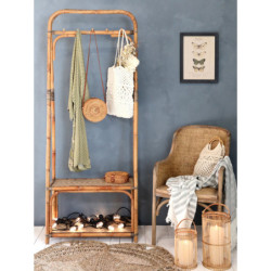 Antik dřevěná židle s výpletem a opěrkami Old French chair - 56*56*91 cm