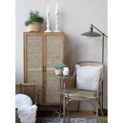 Antik dřevěná židle s výpletem a opěrkami Old French chair - 56*56*91 cm
