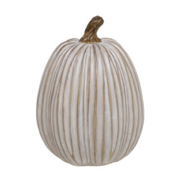 Béžová antik dekorace dýně Pumpkin latté - Ø 12*19 cm