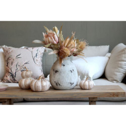 Béžovo-zlatá antik dekorace dýně Pumpkin gold - Ø 14*18 cm