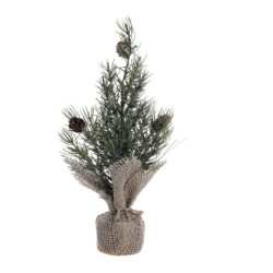 Zelený vánoční borovicový stromek v jutě Fleur Pine Tree - 25 cm