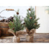 Zelený vánoční borovicový stromek v jutě Fleur Pine Tree - 25 cm