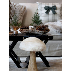 Přírodní dřevěná dekorace houba Mushroom - Ø 30*40 cm