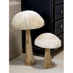Přírodní dřevěná dekorace houba Mushroom - Ø 30*40 cm