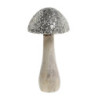 Přírodní dřevěná dekorace houba se třpytkami Mushroom - Ø 12*25 cm