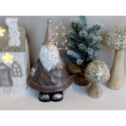 Přírodní dřevěná dekorace houba se třpytkami Mushroom - Ø 12*25 cm