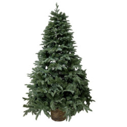 Zelený vánoční jedlový strom v květináči se světýlky Fleur Tree - 139*210 cm