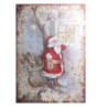 Vánoční kovový závěsný obraz Santa Vintage - 66*95 cm
