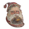 Vánoční kovová nástěnná dekorace Santa Vintage - 39*1,5*50 cm