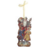 Vánoční kovová závěsná dekorace Santa Vintage - 15*30 cm