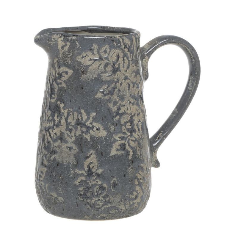 Opálový antik keramický džán s listy Antibes - 16*18 cm