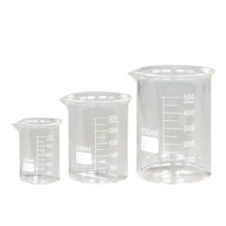 Set 3ks skleněná odměrka se stupnicí - 100 ml/ 250 ml / 500 ml
