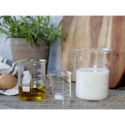 Set 3ks skleněná odměrka se stupnicí - 100 ml/ 250 ml / 500 ml