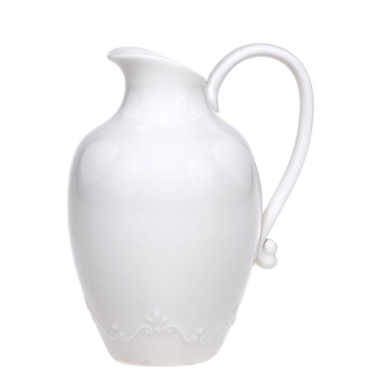 Porcelánový džbán s krajkou Provence lace - 17cm / 640 ml