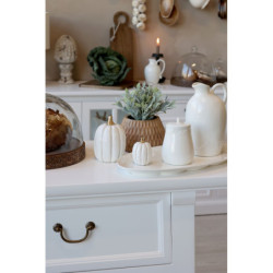 Porcelánový servírovací oválný podnos s krajkou Provence lace - 24*13 cm