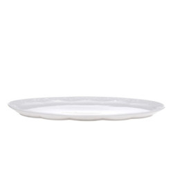 Porcelánový servírovací oválný podnos s krajkou Provence lace - 20*40 cm