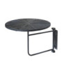 Černý antik dřevěný kulatý nástěnný stůl Tin Wall Table - 35*45 cm