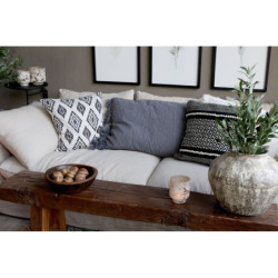 Černý antik dřevěný kulatý nástěnný stůl Tin Wall Table - 30*40 cm