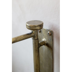 Mosazný antik kovový kulatý nástěnný stůl Tin Wall Table - 30*40 cm
