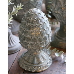 Opálová antik cementová dekorace šiška Narbonne - Ø 11*19 cm
