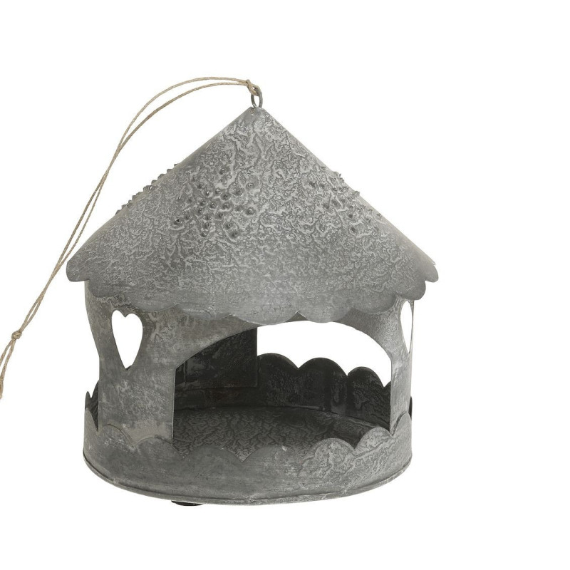 Zinkový antik kovový závěsný domek na svíčku Canie - 16*16 cm