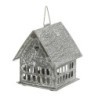 Zinkový antik kovový závěsný domek na svíčku Canie - 8*8*10 cm