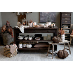 Hnědá proutěná dekorace dýně Pumpkin XL - Ø 33*35 cm
