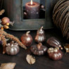 Set 6ks keramická dekorace dýně se třpytkami Pumpkin - Ø 5*7 cm