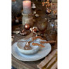 Set 6ks keramická dekorace dýně se třpytkami Pumpkin - Ø 5*7 cm