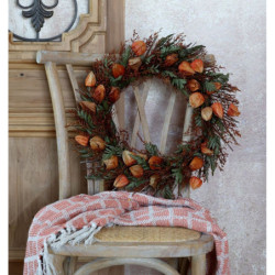 Podzimní dekorativní věnec s mochyní Fleuria - Ø 46*8 cm