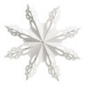 Bílá antik kovová nástěnná dekorace sněhová vločka Snowflake - 53*6 cm