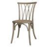 Přírodní dřevěná židle s ratanovým výpletem Old French chair - 50*53*90cm