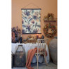 Přírodní dřevěná židle s ratanovým výpletem Old French chair - 50*53*90cm