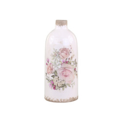 Keramická dekorační váza s růžemi Rose pattern M - Ø 11*26cm
