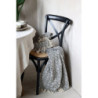 Černá dřevěná židle s ratanovým výpletem Old French chair - 55*51*89cm