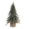 Zeleno-zlatý vánoční borovicový stromek v jutě Fleur Pine Tree - 27 cm