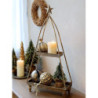 Zeleno-zlatý vánoční borovicový stromek v jutě Fleur Pine Tree - 27 cm