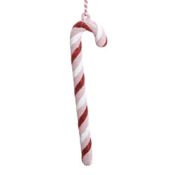 Růžová vánoční ozdoba cukrová hůl Candy Cane - 4*1*17 cm