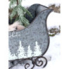 Zinkové antik kovové zdobené sáně Dreaming Christmas - 68*33*50 cm