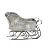 Zinkové antik kovové zdobené sáňky s vločkami Christmas - 10*5*12 cm