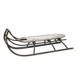Přírodní antik kovové zdobené sáně Vintage - 86*29*32 cm