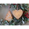 Set 2ks závěsná dekorace perníkový stromek a srdce Ginger - 8*0,5*8 cm