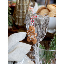 Set 3ks závěsná dekorace perníček, zvonek a stromek Ginger - 5*0,5*6 cm