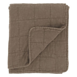 Hnědý přehoz s opraným vzhledem Aix Vintage Quilt - 130*180 cm