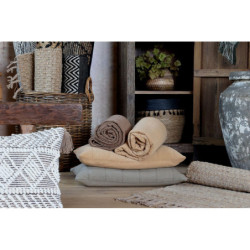 Hnědý přehoz s opraným vzhledem Aix Vintage Quilt - 130*180 cm