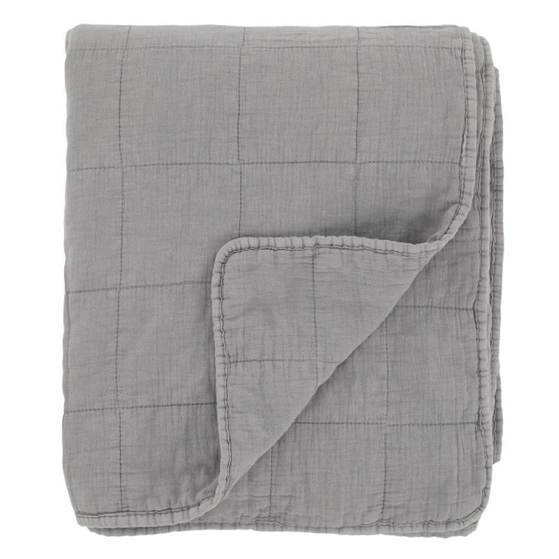 Šedý přehoz s opraným vzhledem Aix Vintage Quilt - 130*180 cm